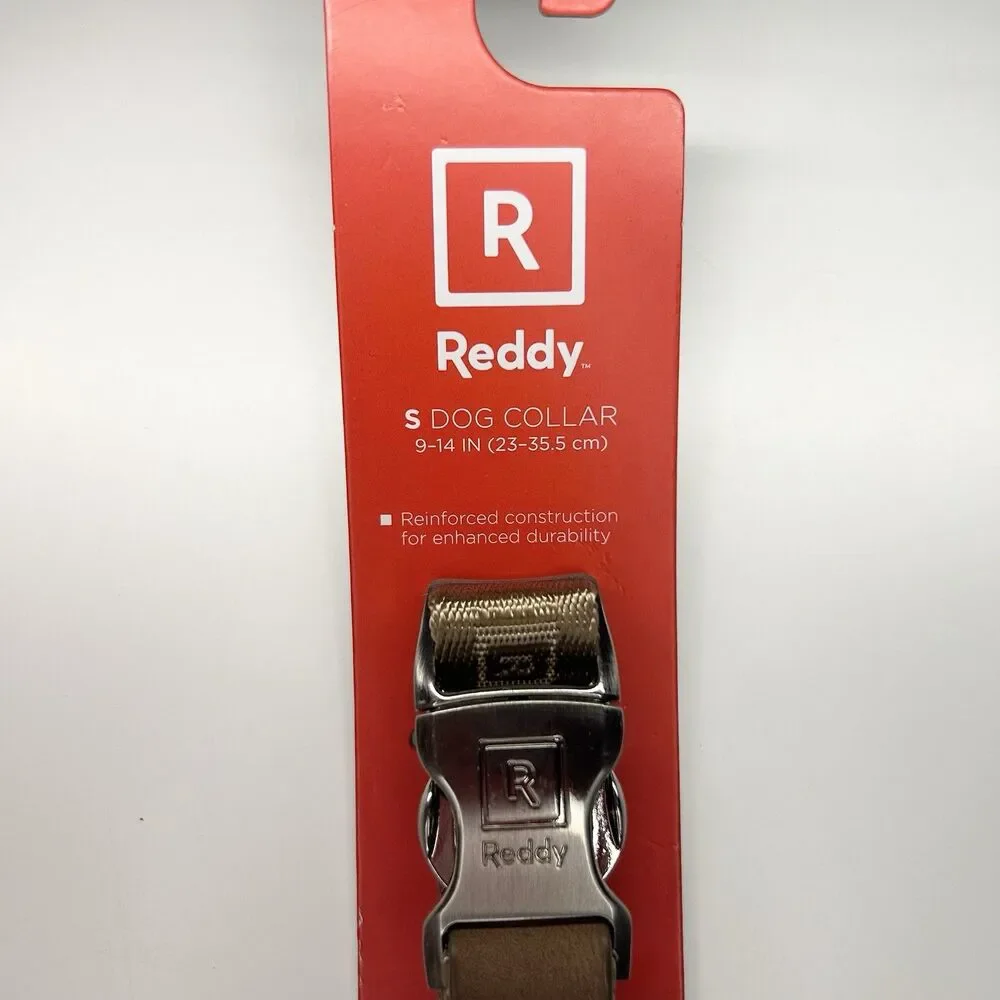 Reddy Tan Brown Jacquard Dog Collar Size Small S 9-14 Inches